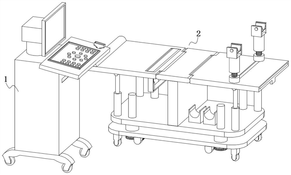 Novel B-ultrasonic examination device and using method thereof
