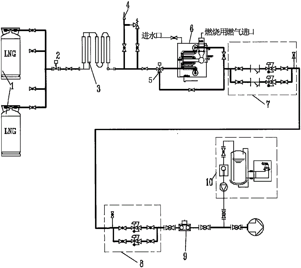 LNG vaporizer with fuel heating function and heating control method thereof