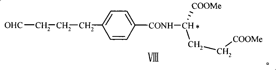 N-[4-(butanal-4-group)-benzoyl]-L-glutamic acid dimethyl ester compound and method for preparing pemetrexed by using the compounds