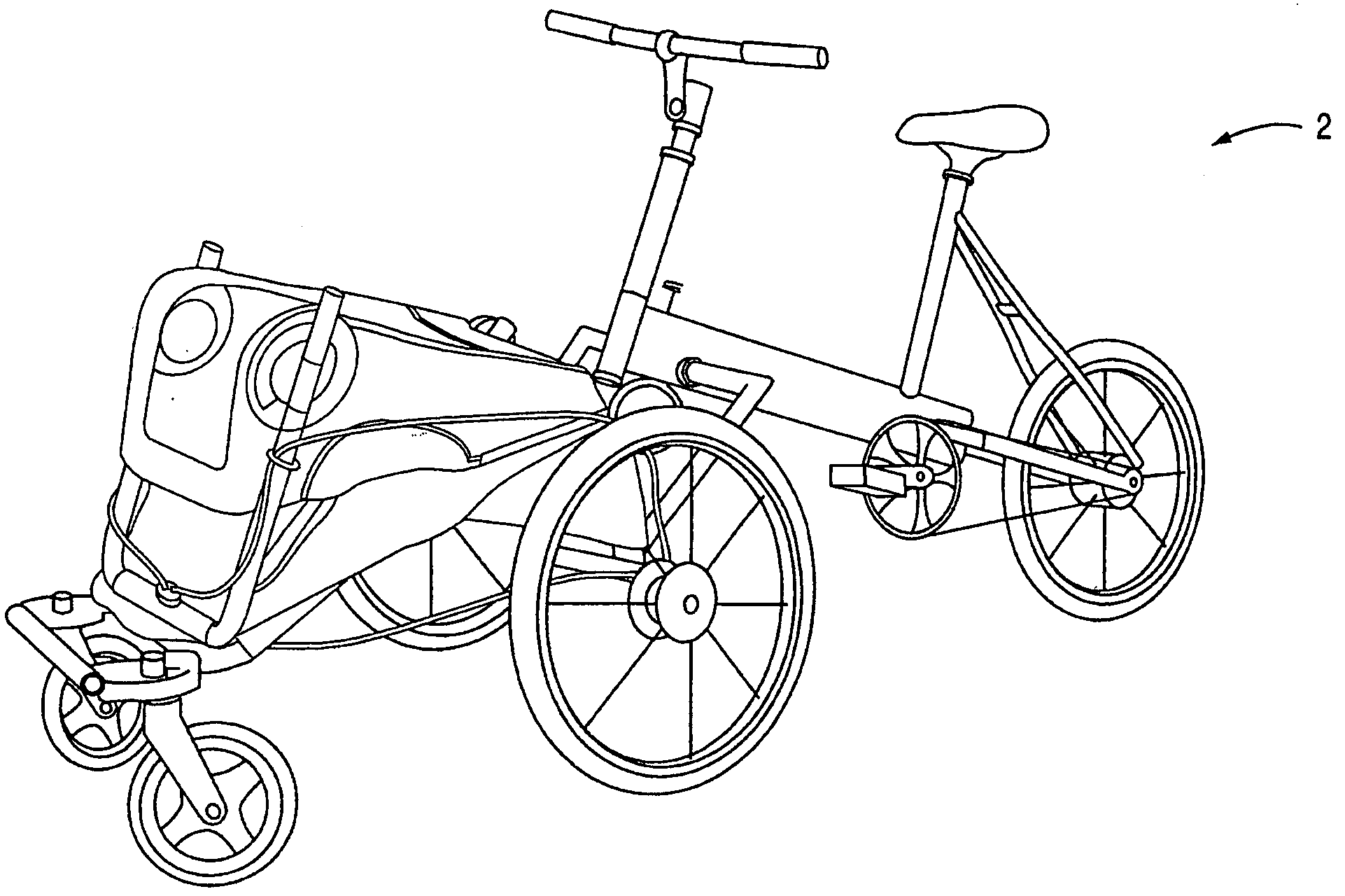 Convertible stroller-cycle