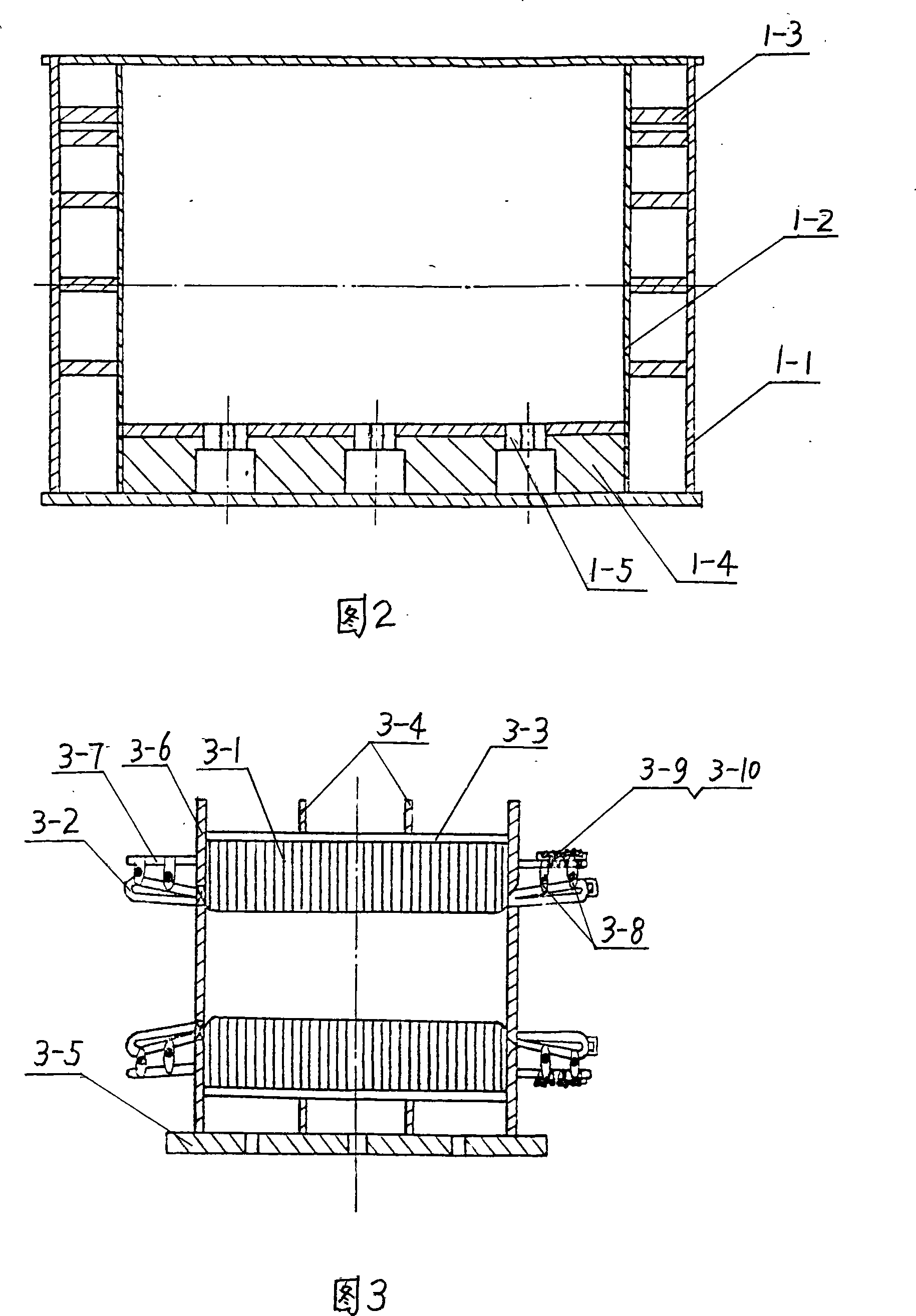 High-capacity non-salient pole nest plate type synchronous generator