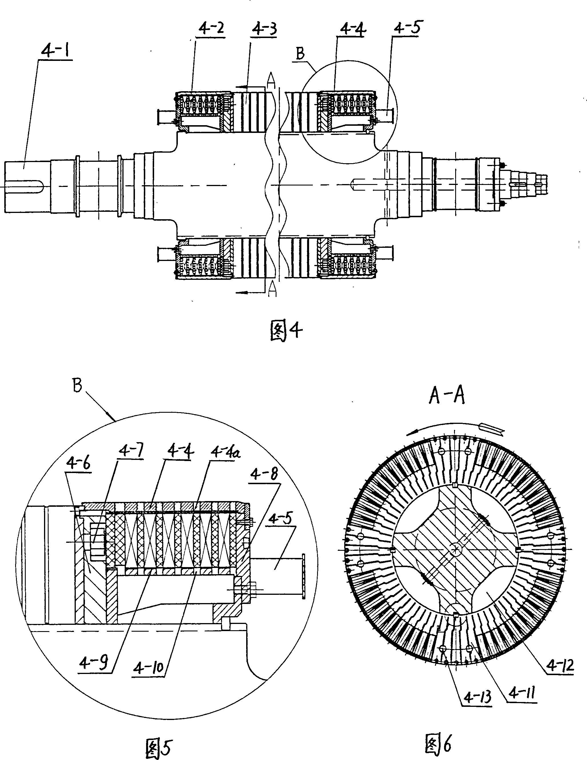 High-capacity non-salient pole nest plate type synchronous generator