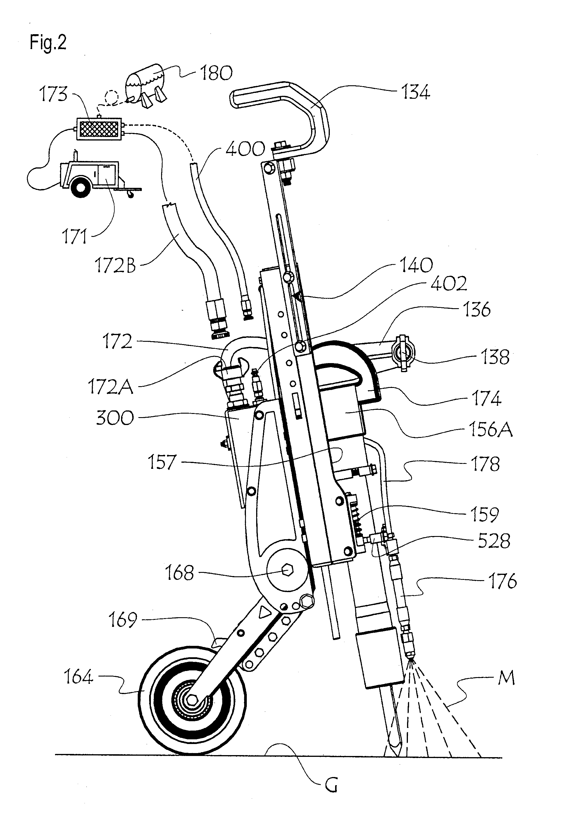 Hand-held ergonomic jackhammer holder for concrete floor chipping, jackhammer and holder assembly, and method of use thereof