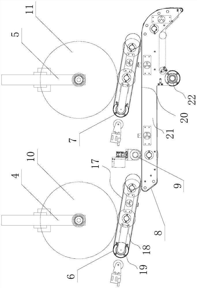 Automatic roll replacing and receiving system and method for flexible rolled materials