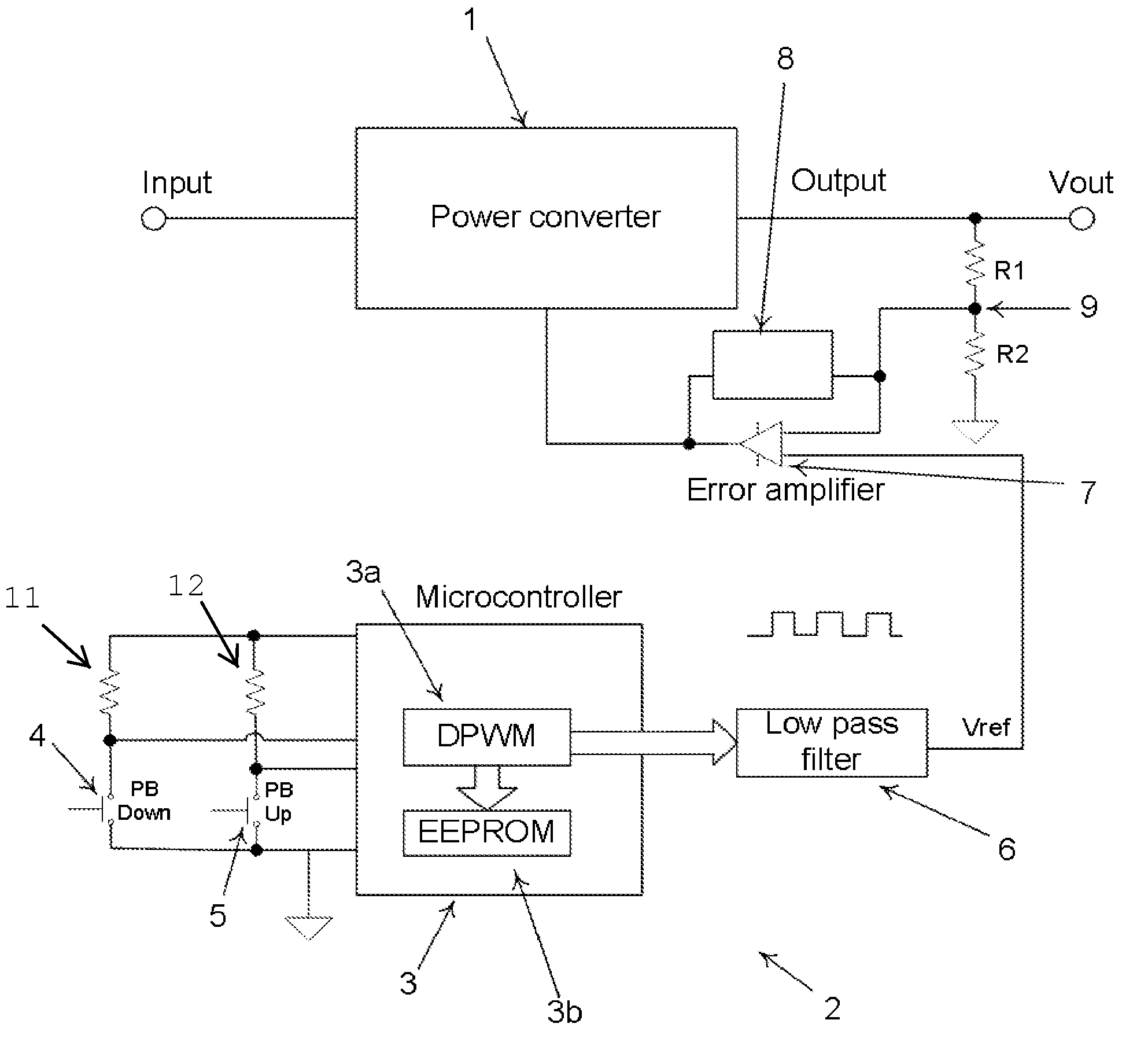 Output voltage control circuit for modular power supplies