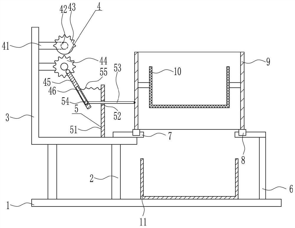 A rapid screening device for concrete raw materials used in bridge guardrail pouring construction