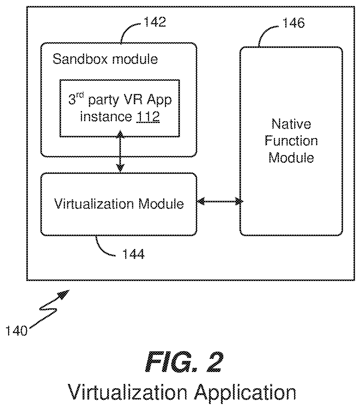 Virtualization of smartphone functions in a virtual reality application