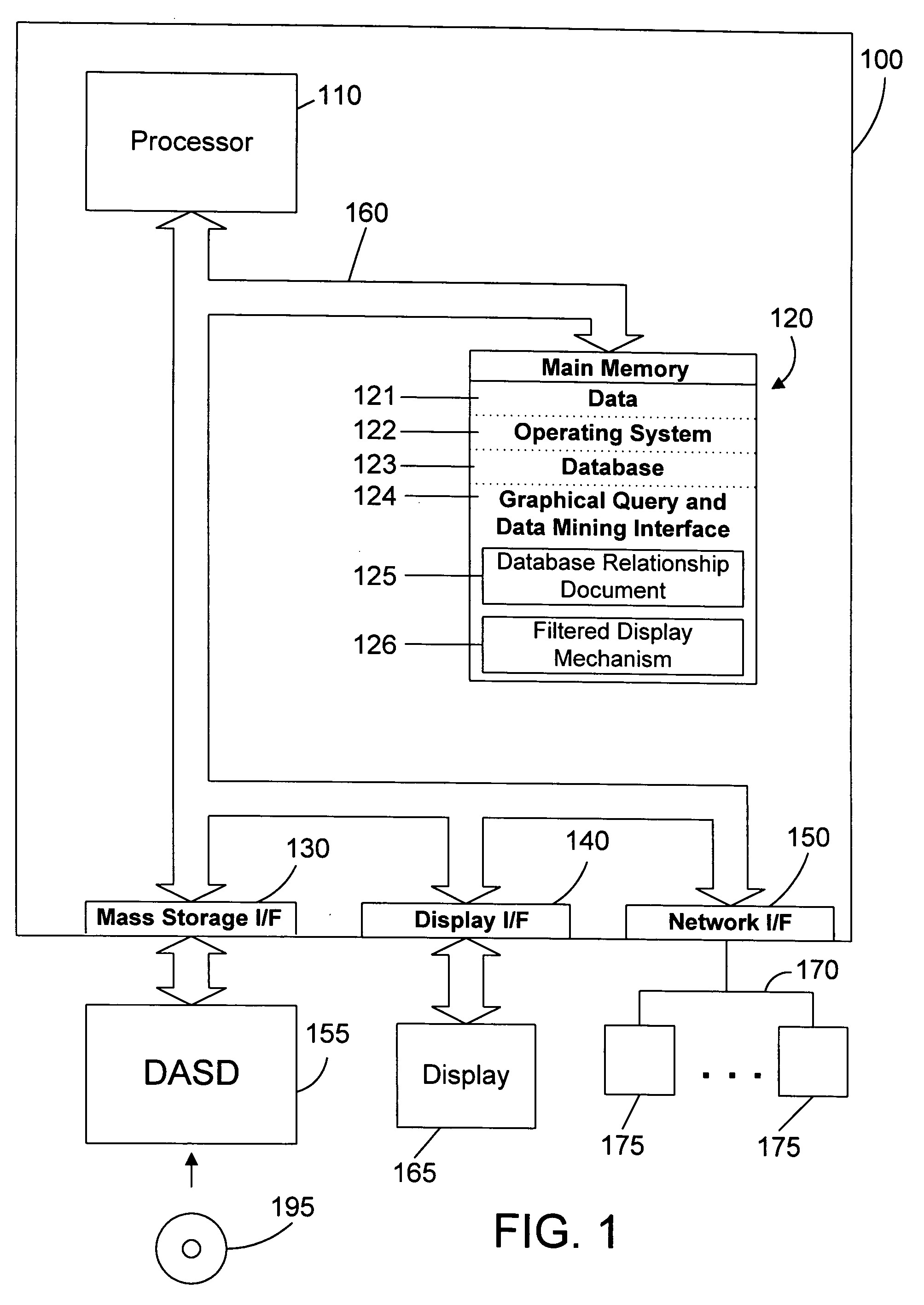 Dynamic graphical database query and data mining interface