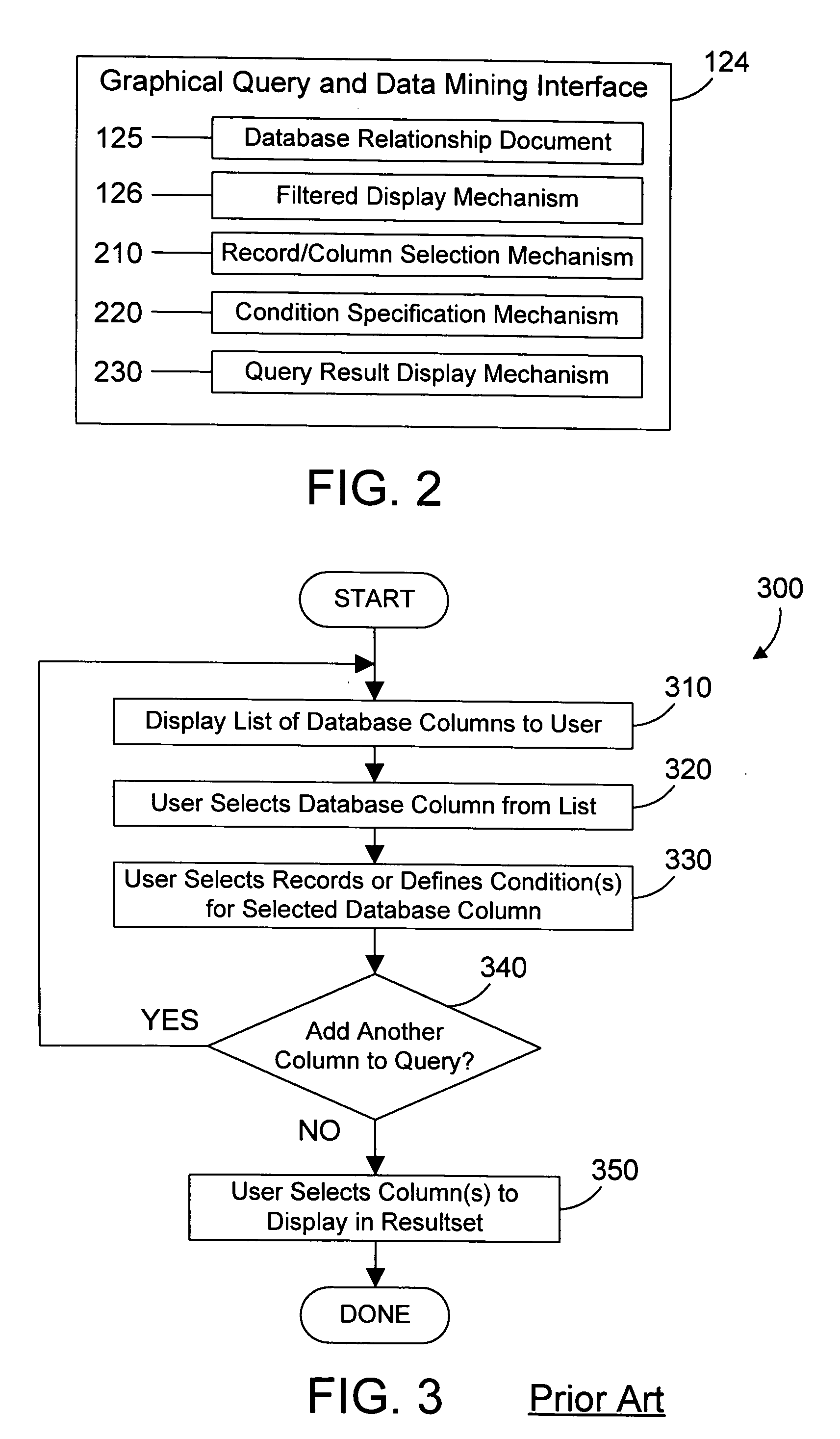 Dynamic graphical database query and data mining interface