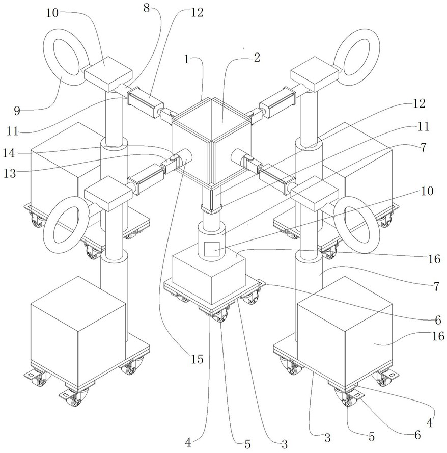 Movable multi-surface heating test device