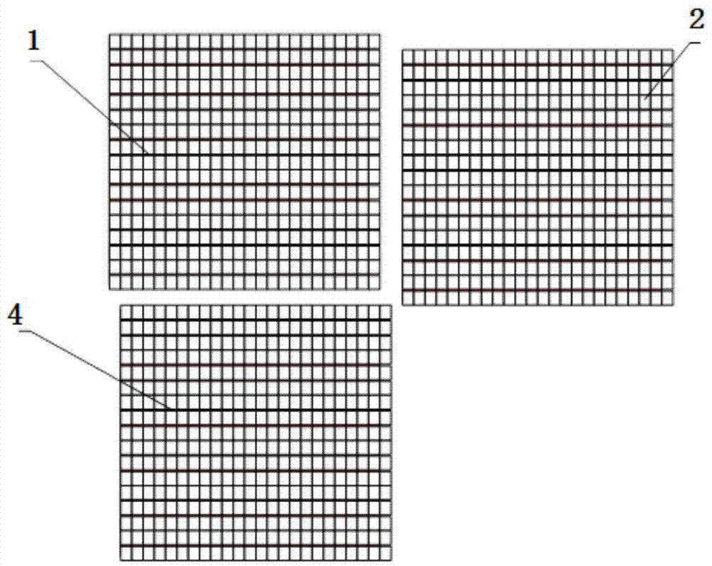 Detecting method for detector matrix relative response relationship for radiation dosage spatial distribution measuring