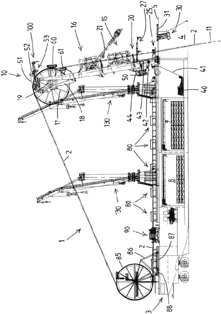 Marine pipelaying and method for abandonment of a pipeline