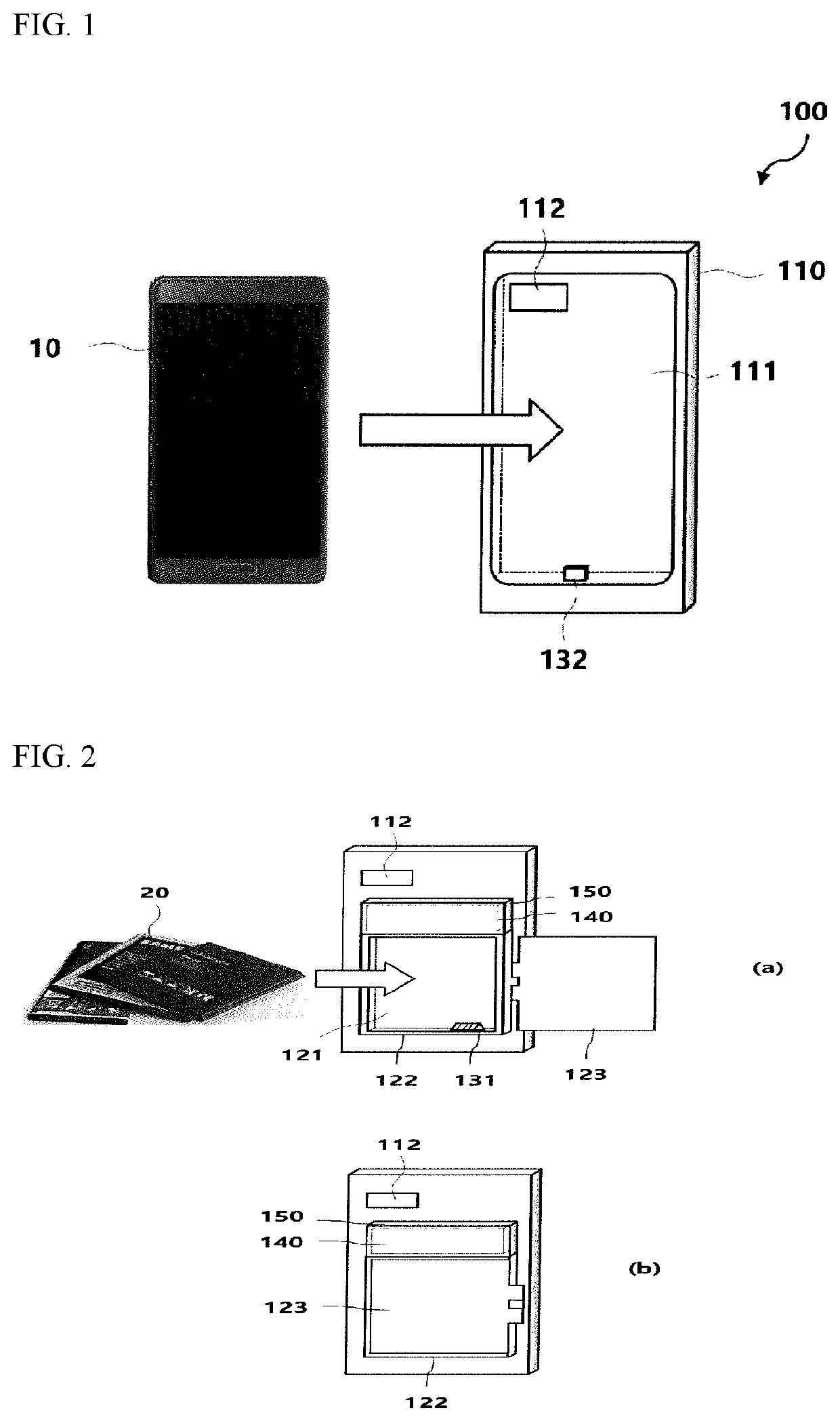 Protective casing for portable terminal with built-in auxiliary battery