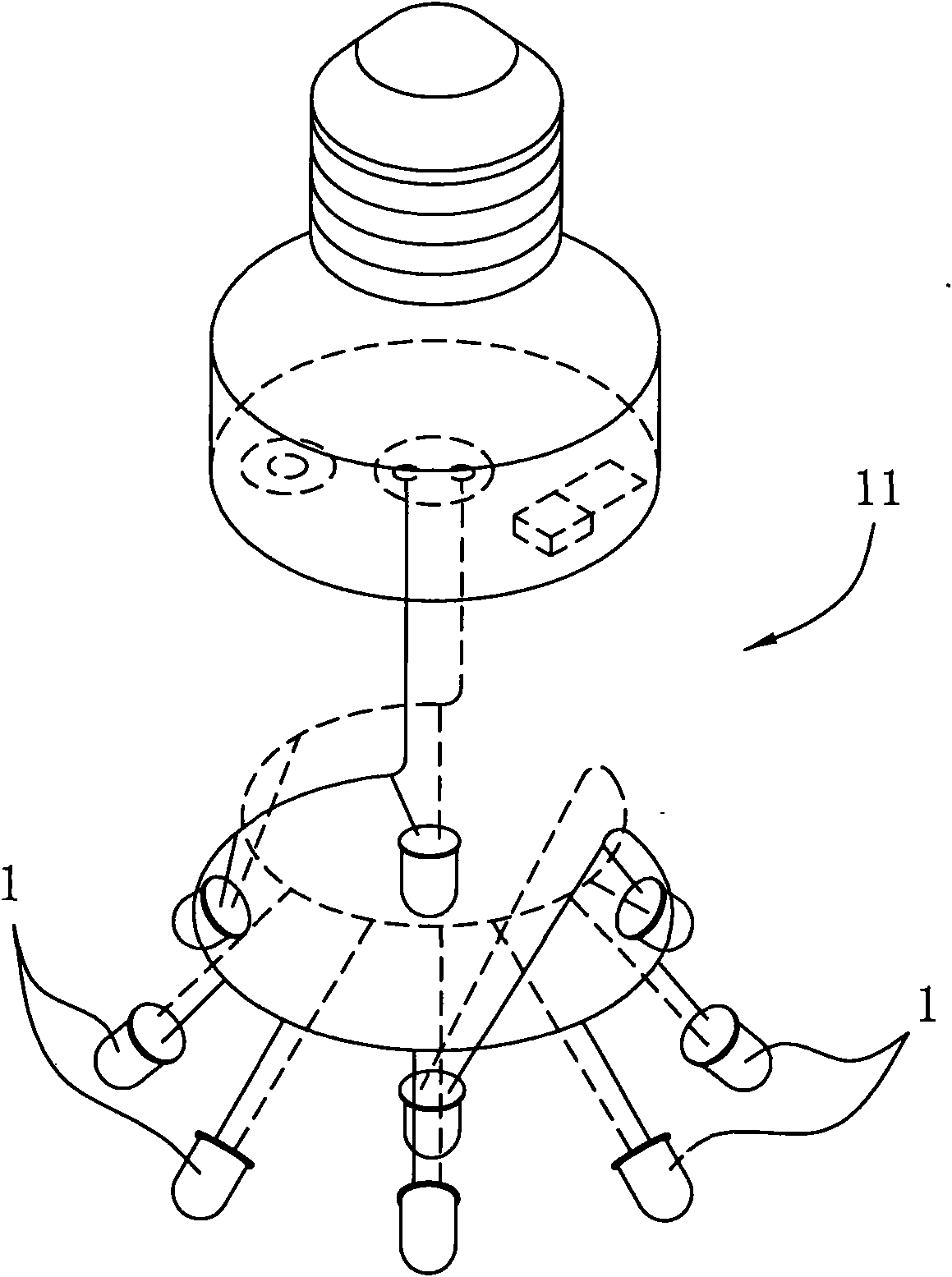 Light illuminating device and system for killing insects or/and interfering with insects, and insect killing method