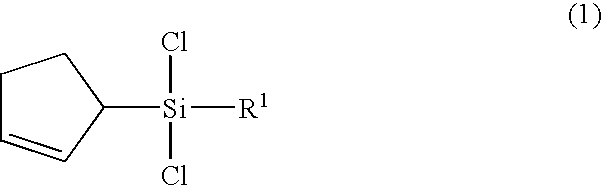 (2-cyclopentenyl)chlorosilanes and their preparation methods