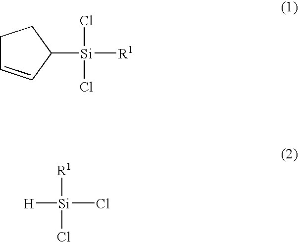 (2-cyclopentenyl)chlorosilanes and their preparation methods