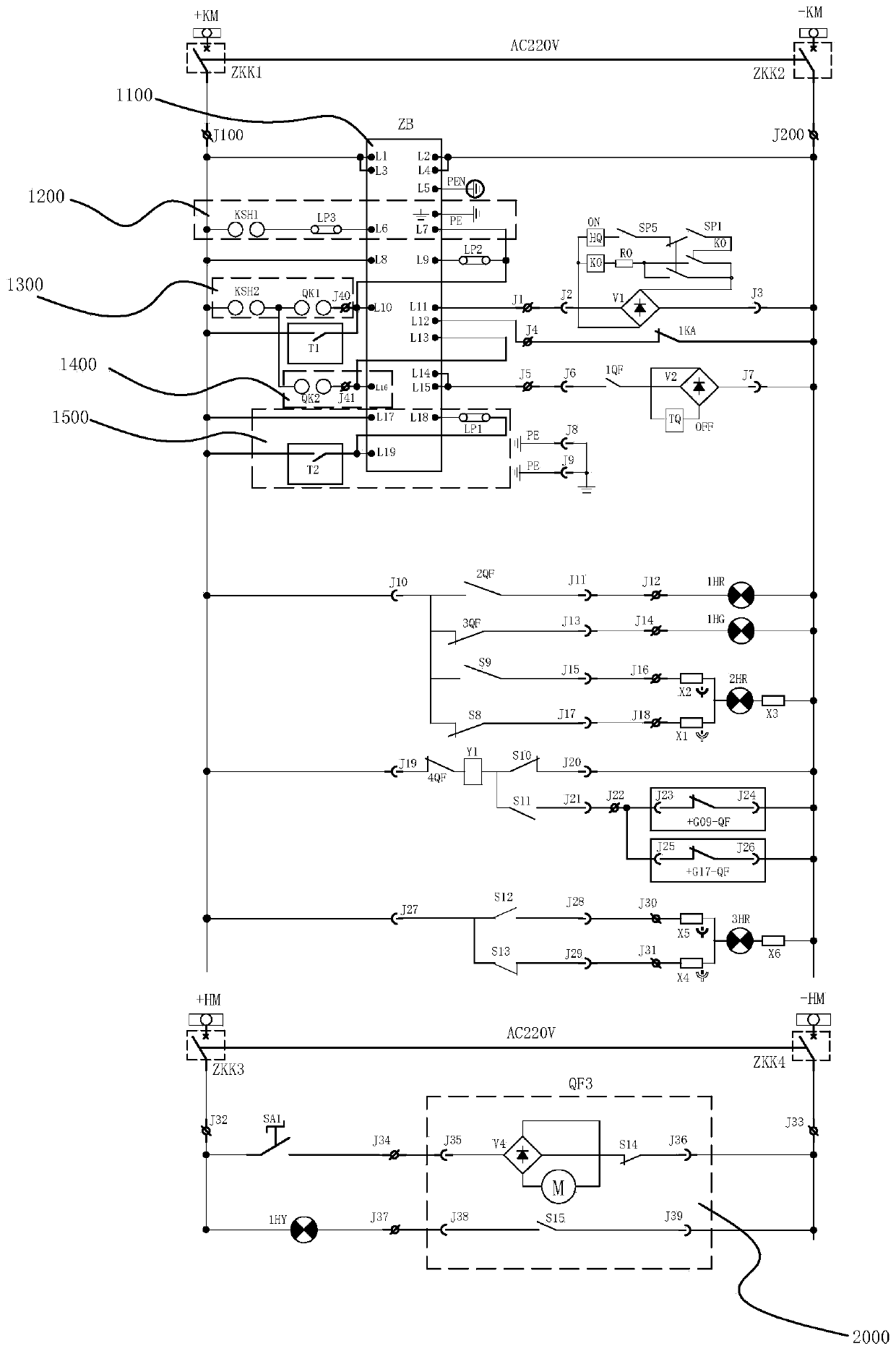 Power supply support system of high-voltage switch cabinet