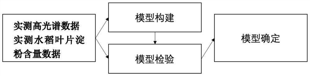 Rice leaf starch content remote sensing inversion model and method based on XGBoost regression algorithm