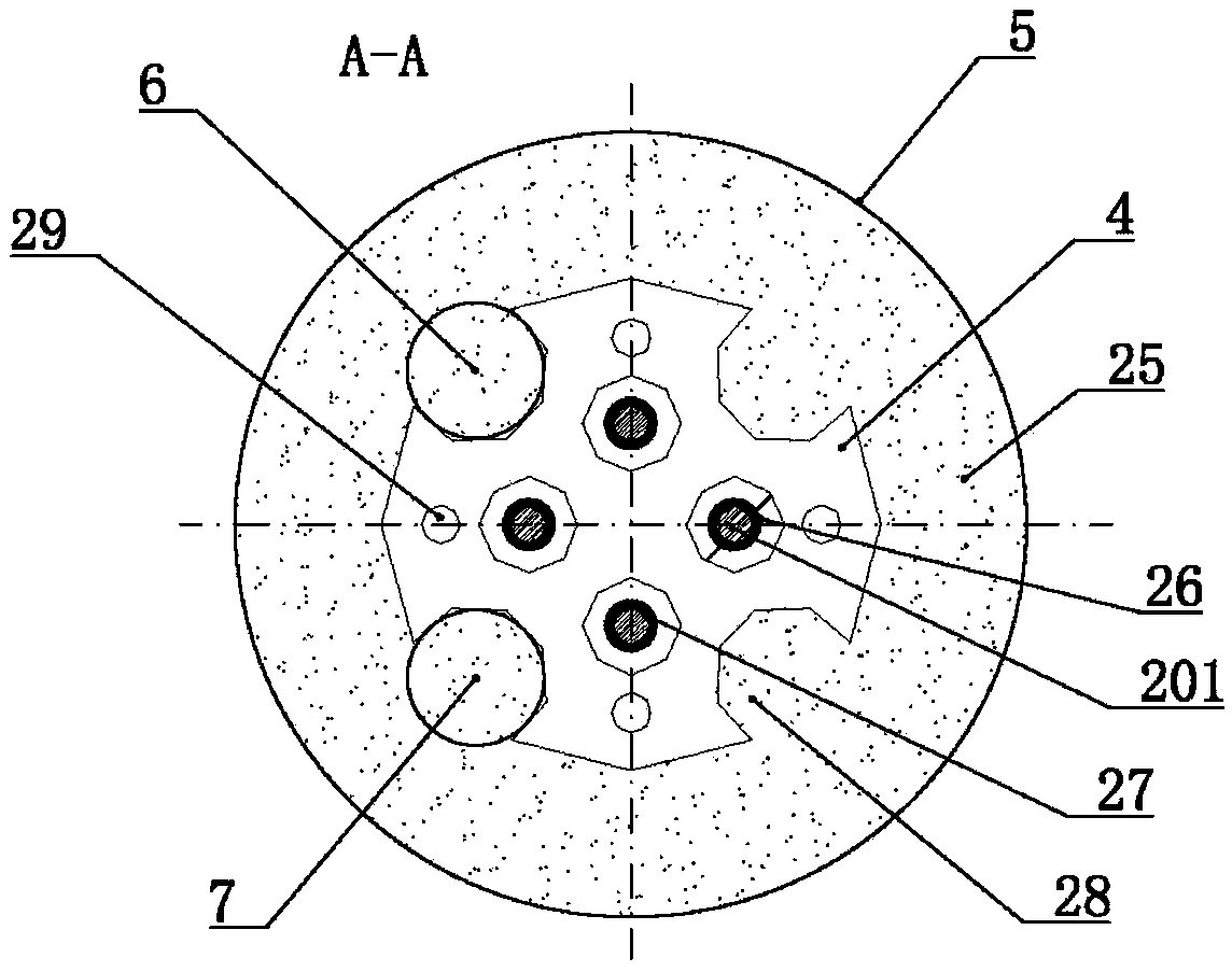 Anchor cable structure with prefabricated inner anchor head for controlling grouting for many times