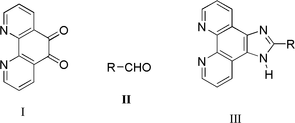 Synthetic process of imidazo phenanthroline compound