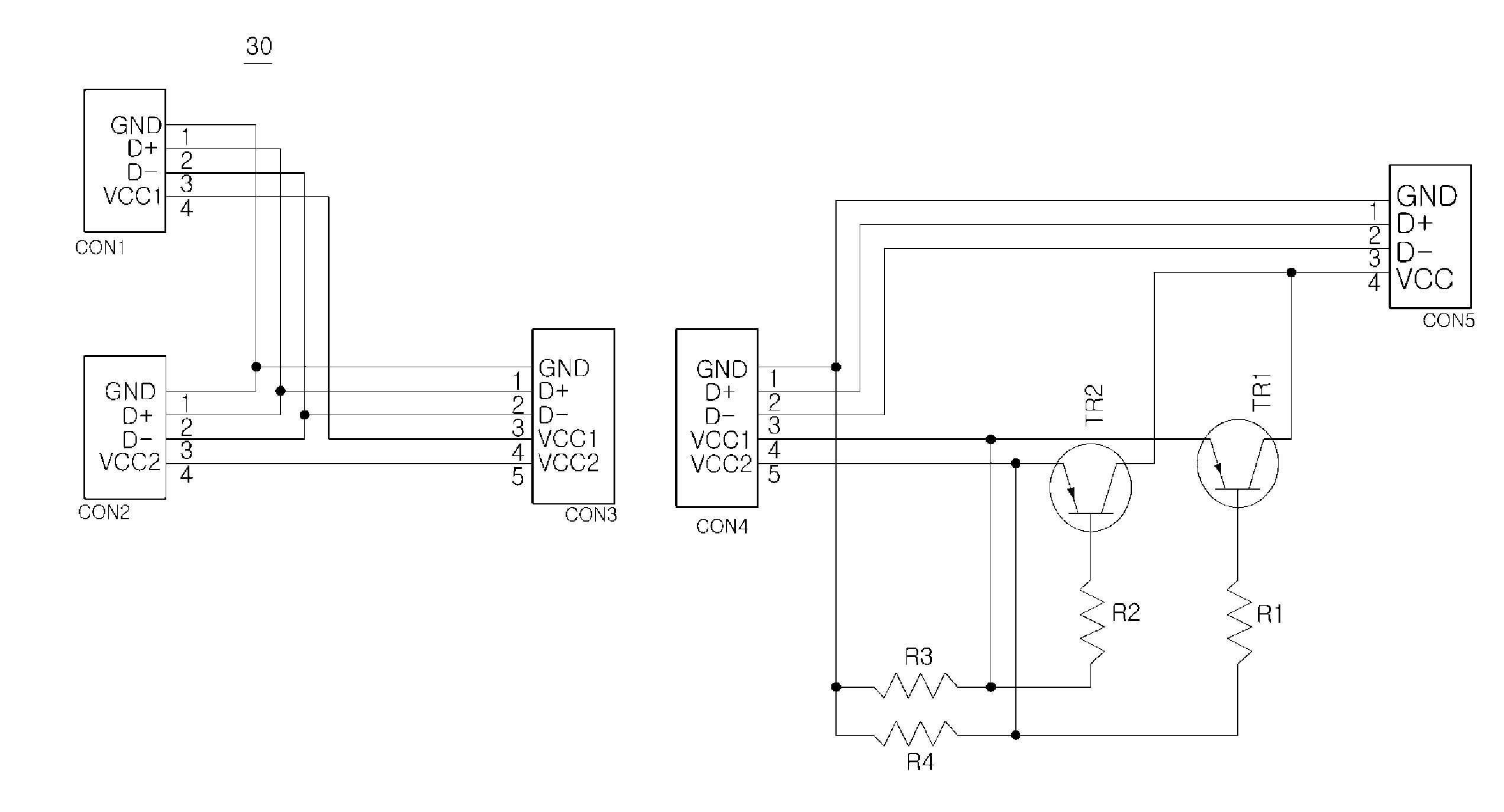 Bidirectional plug having short circuit prevention circuit