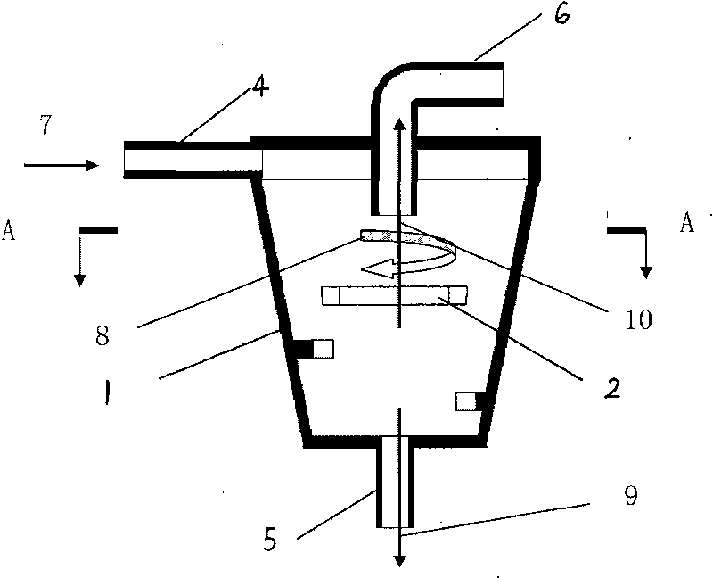 Cyclone type oil-gas separator of engine