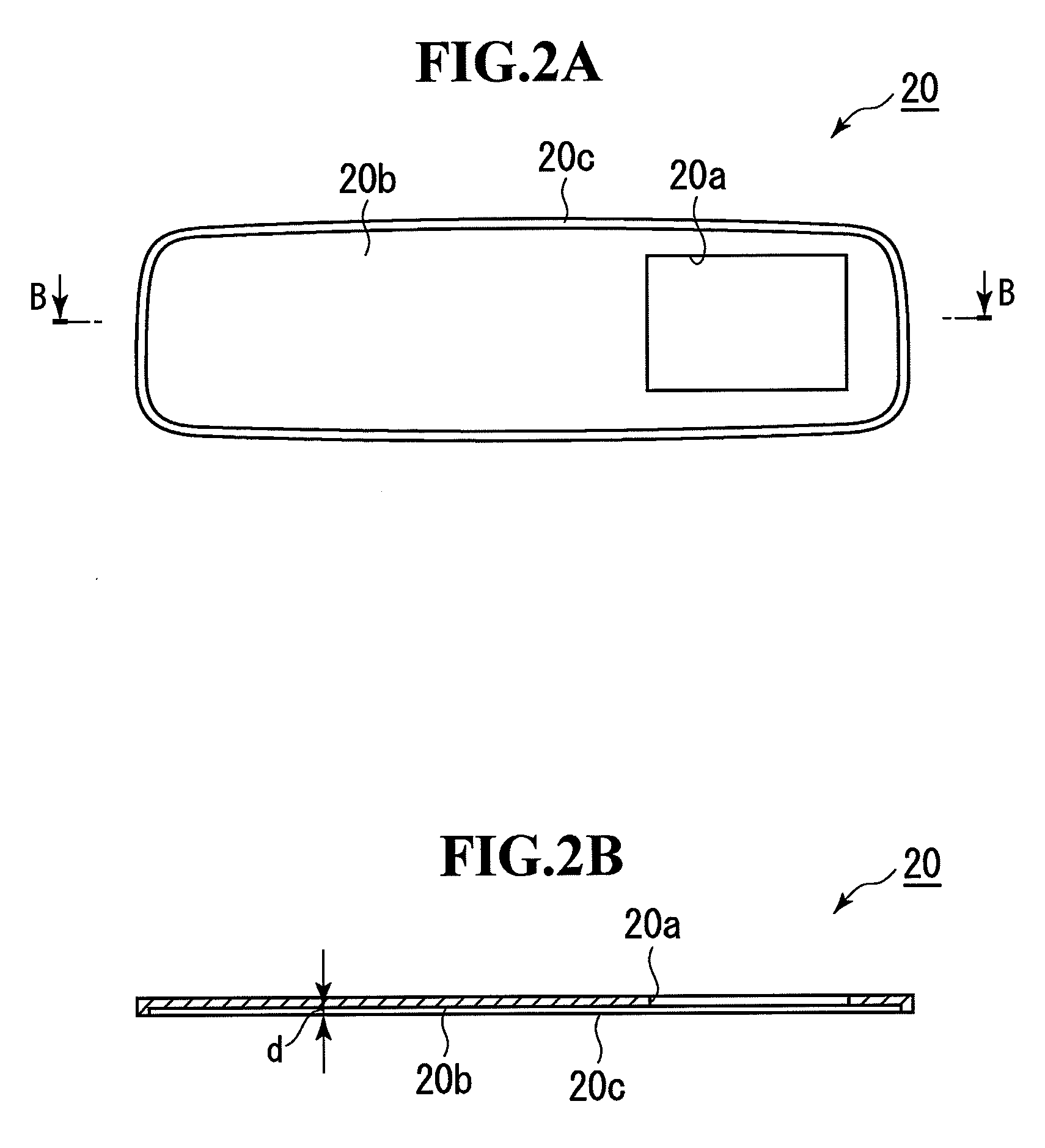 Light-emitting display device-equipped rear-view mirror