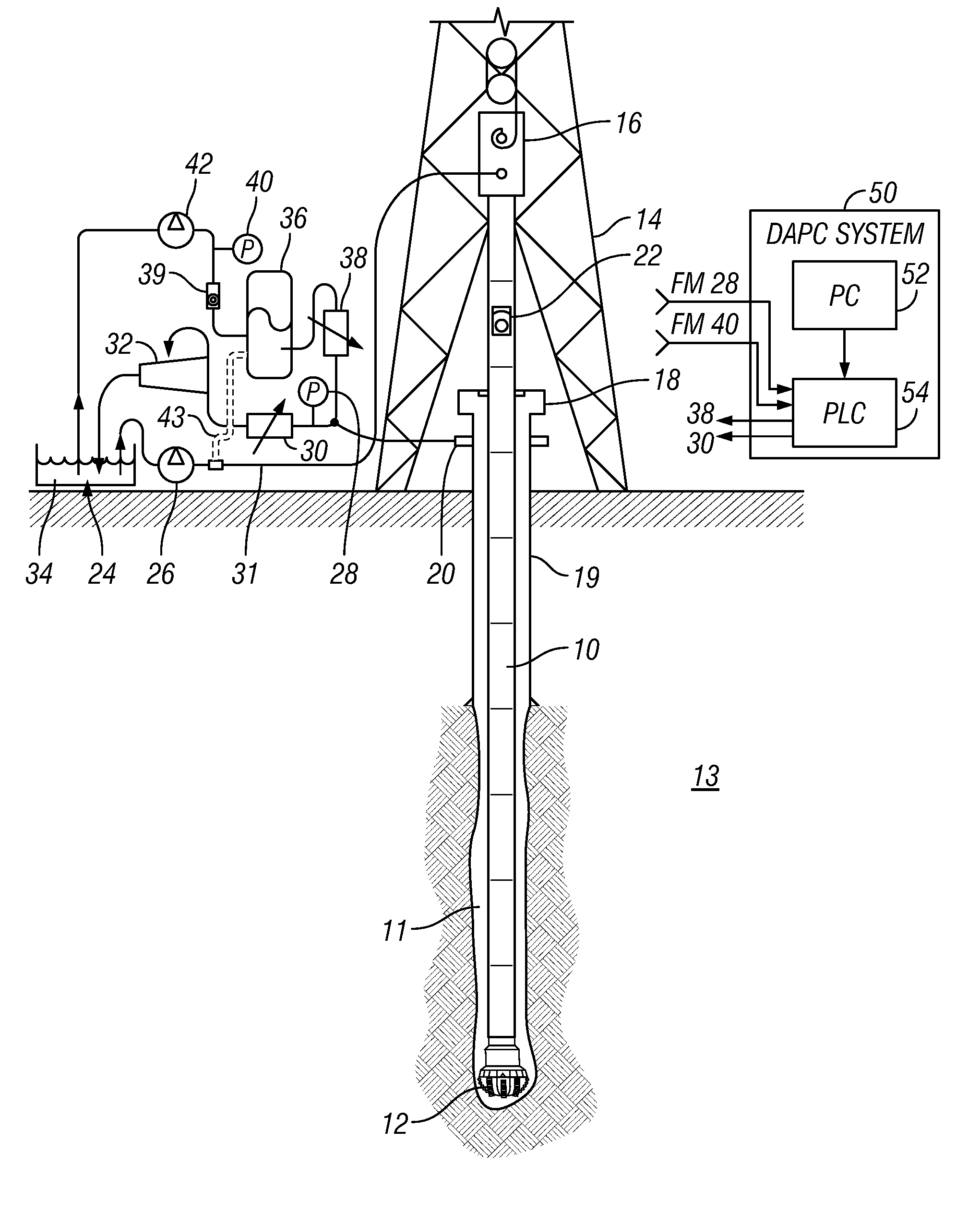 Wellbore annular pressure control system and method using accumulator to maintain back pressure in annulus
