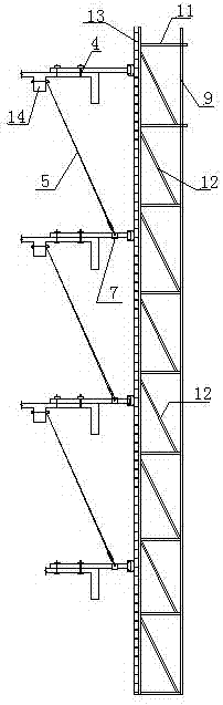Intelligent attaching lifting scaffold equipment for cambered super high-rise building and construction method