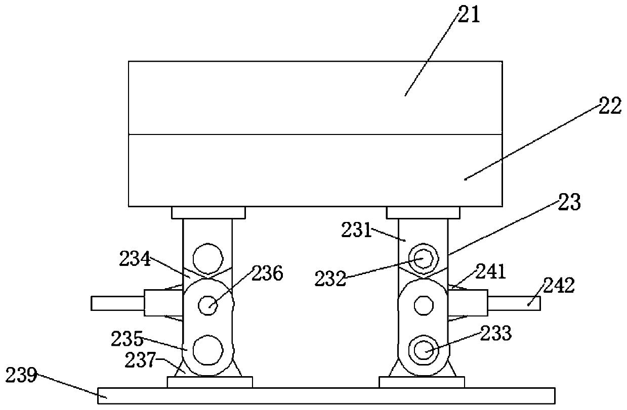 Continuous automatic feeding and discharging embossing machine and production process thereof