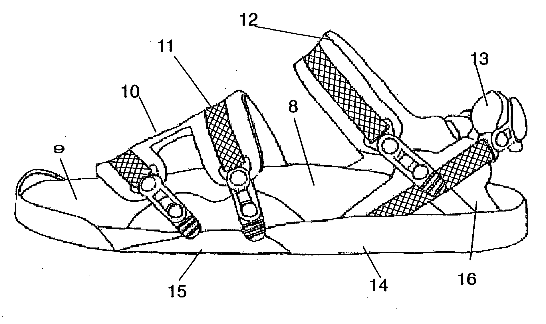 Footwear with exchangeable fastening system