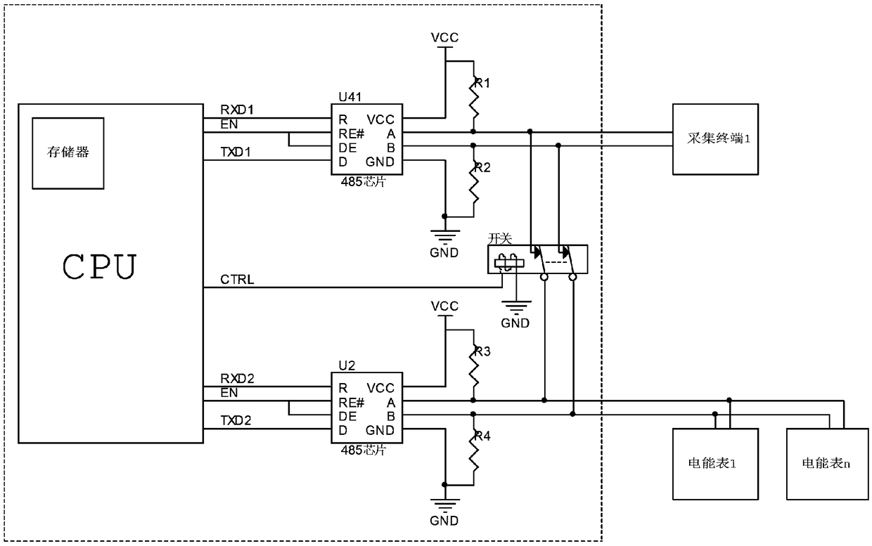 Double-terminal communication circuit and communication method thereof