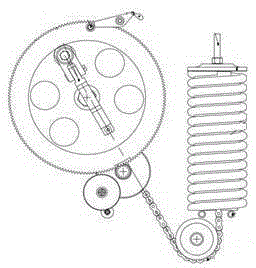 Flexible clutch and circuit breaker spring operating mechanism using same
