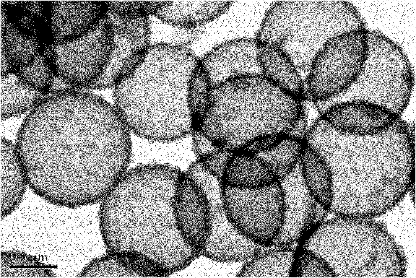 Preparation method of silicon dioxide (SiO2) ultrasonic imaging radiography material