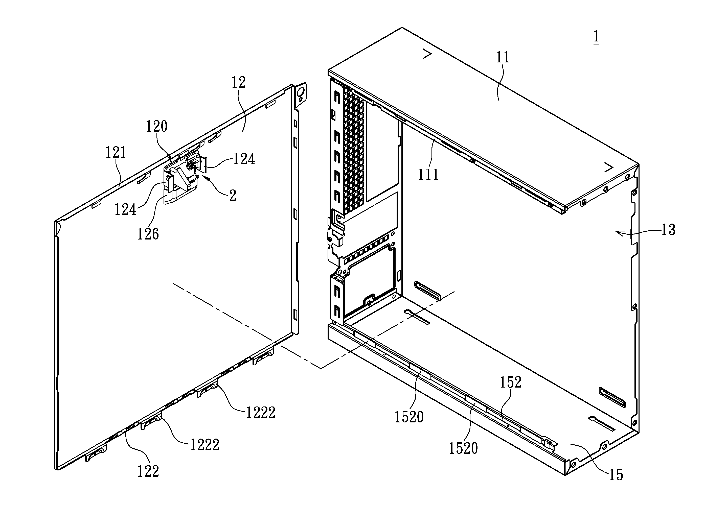 Housing having quick-dismounting structure