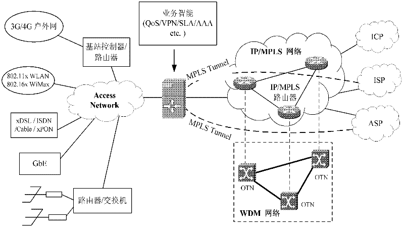 IP/MPLS over WDM network protection and recovery method and system thereof