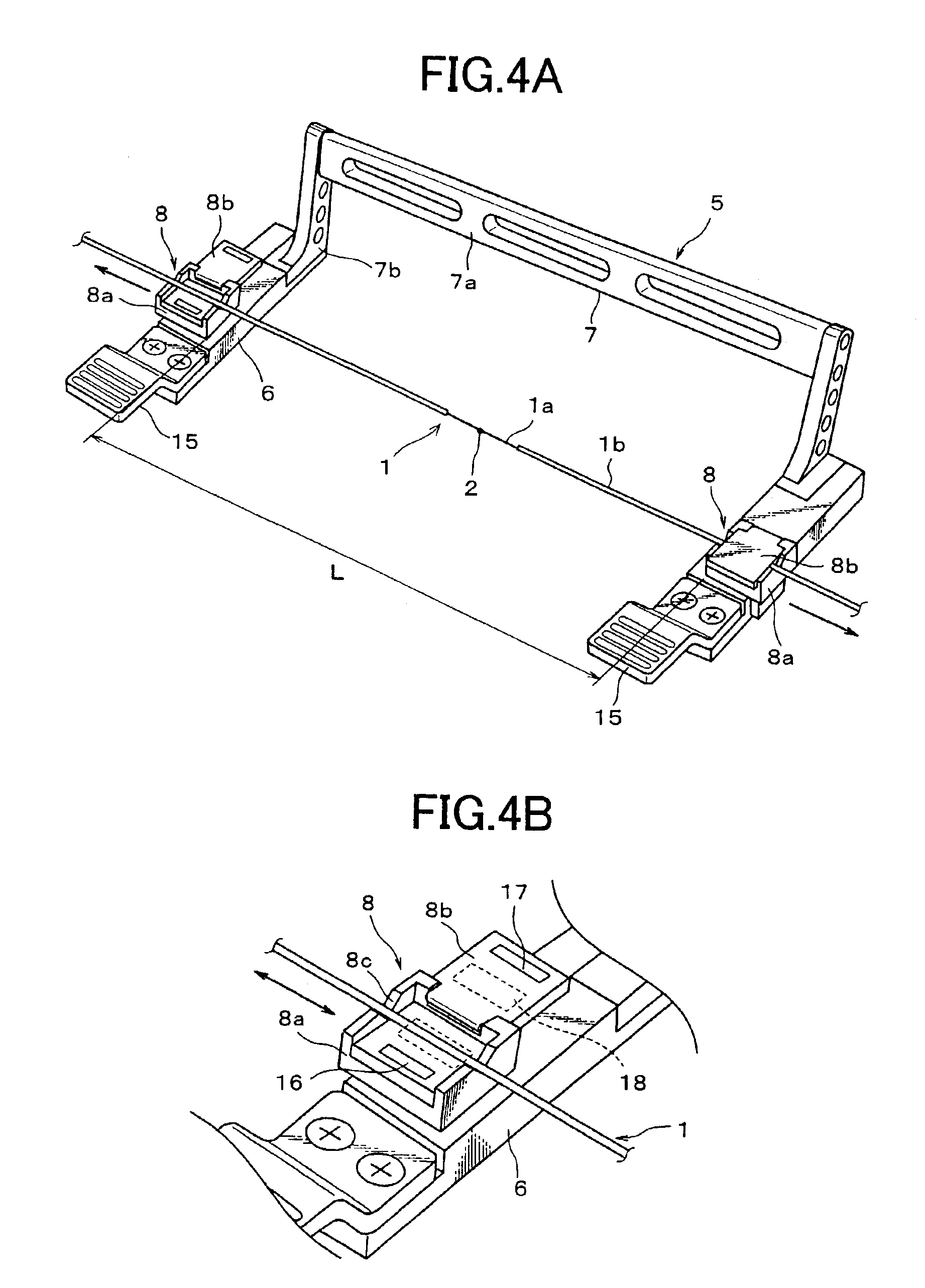 Method and jig for handling and transferring fusion-spliced optical fibers