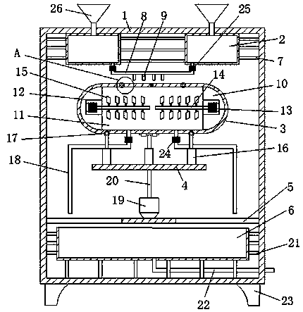 Processing device for improving preservative for wood products