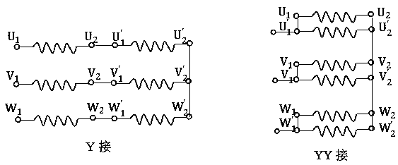 Method for expanding constant-torque variable-frequency speed control range of AC motor by Y/YY conversion