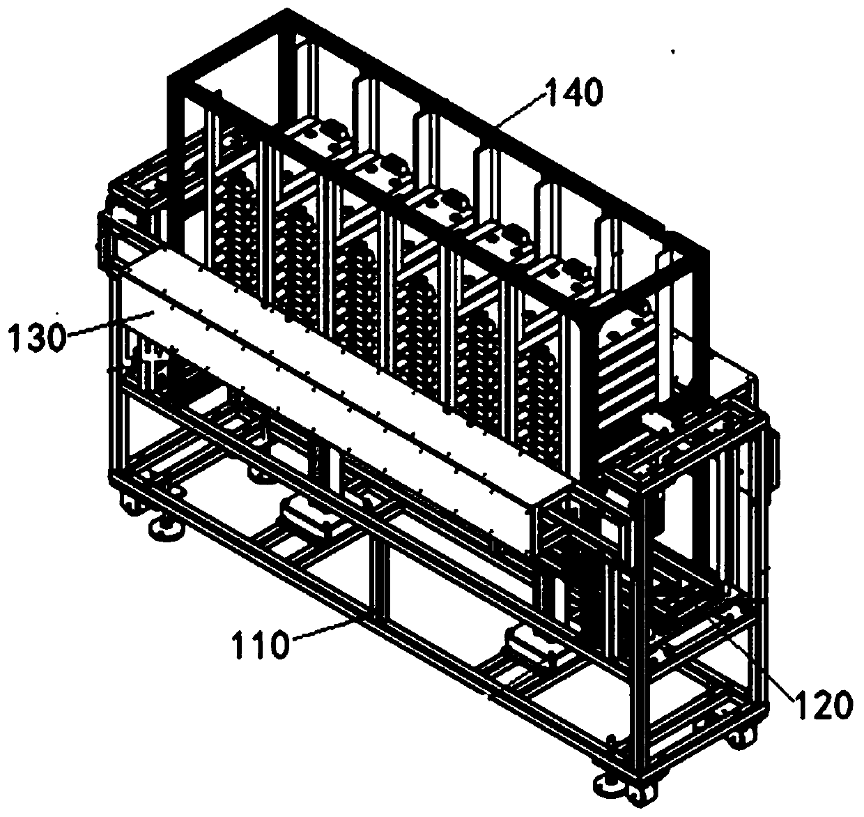 Tray warehouse for transplanting plug seedlings, use method thereof and production line