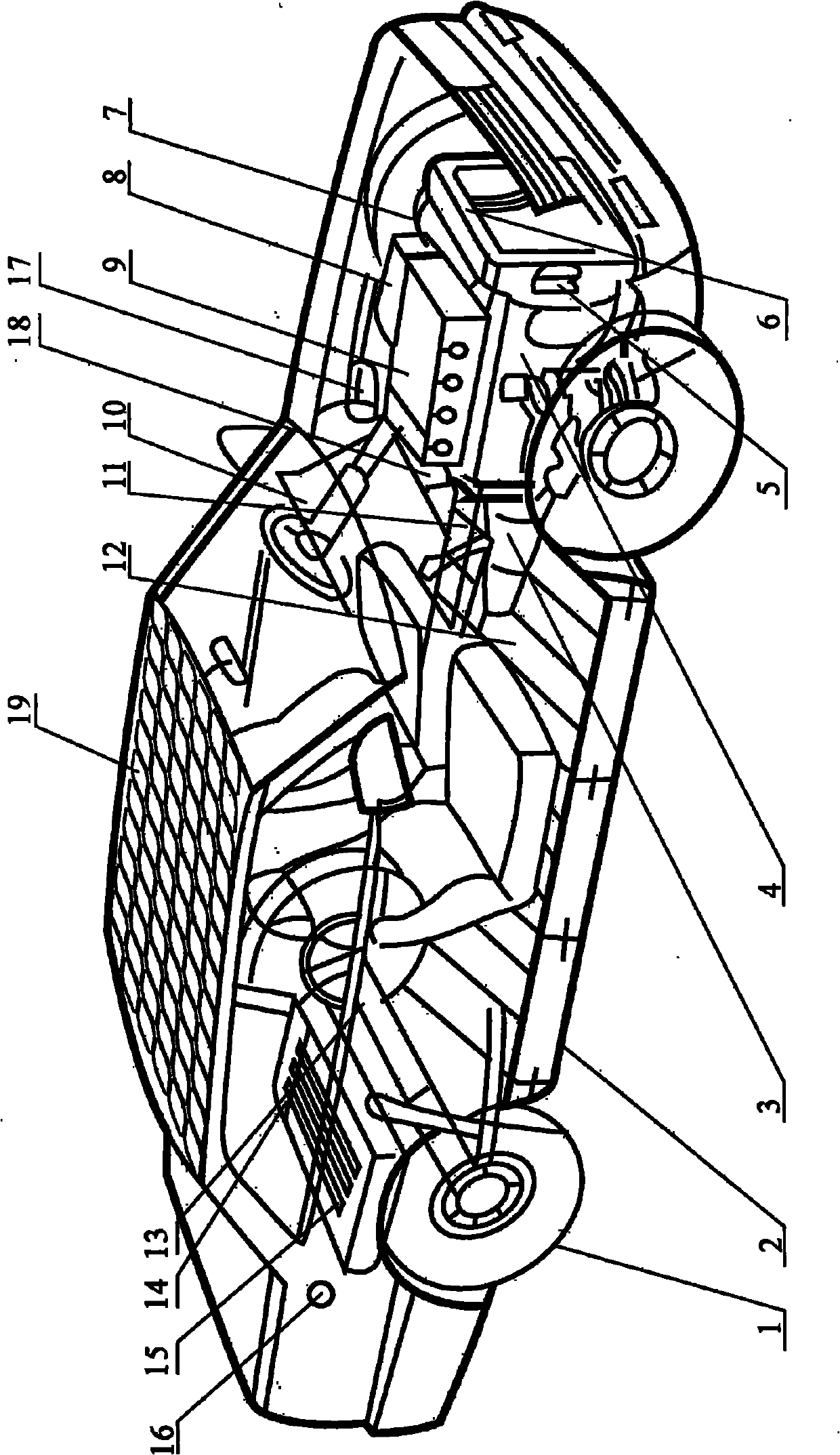 Solar energy frequency conversion high-speed electric vehicle