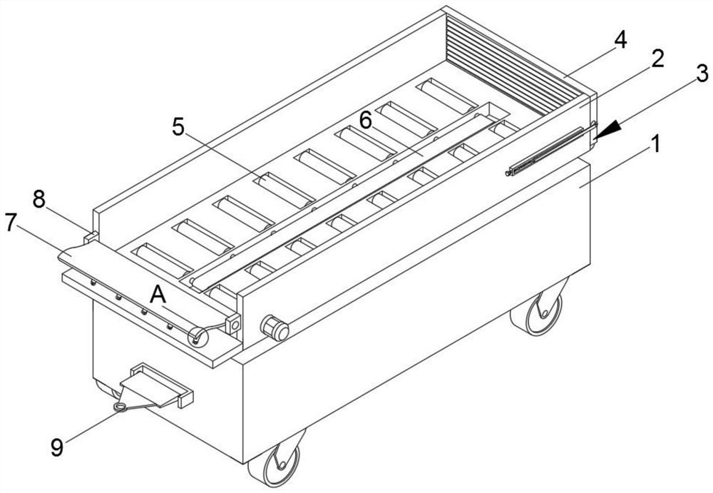 Turnover device for loading and unloading goods in cold-chain logistics