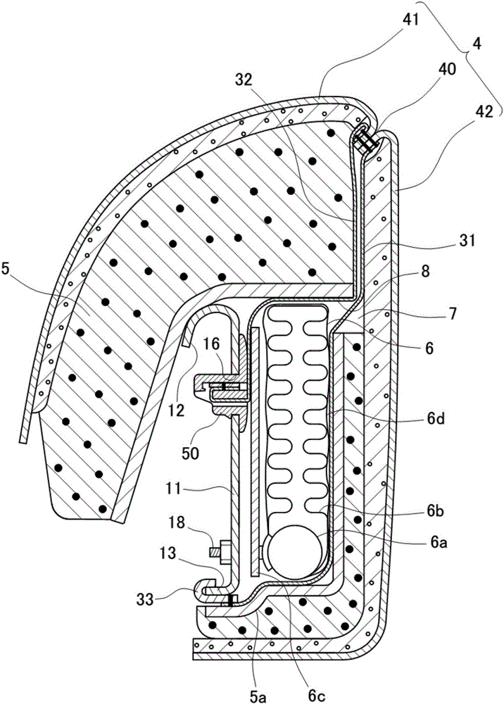 Attachment member, and seat equipped with airbag module