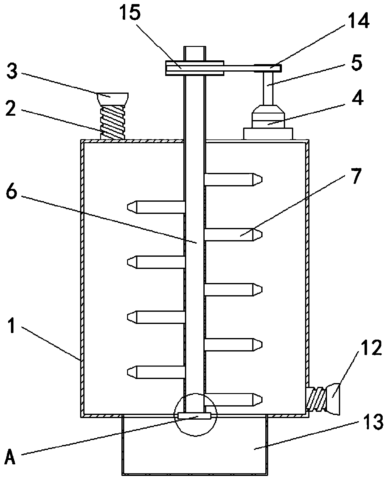 A biological fermentation device that is convenient for cleaning and filtering