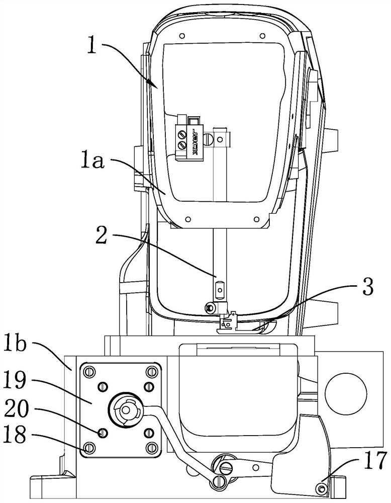 An automatic adjustment needle distance structure of interlock sewing machine