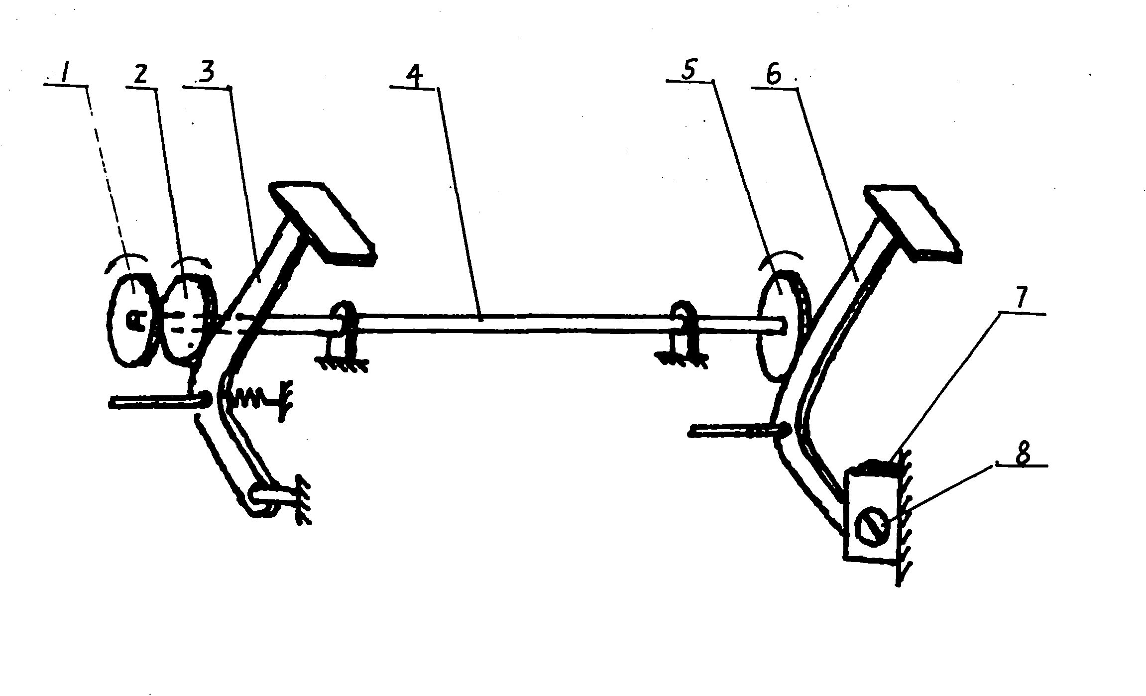 Accelerated pedal with self-locking and driven resetting functions