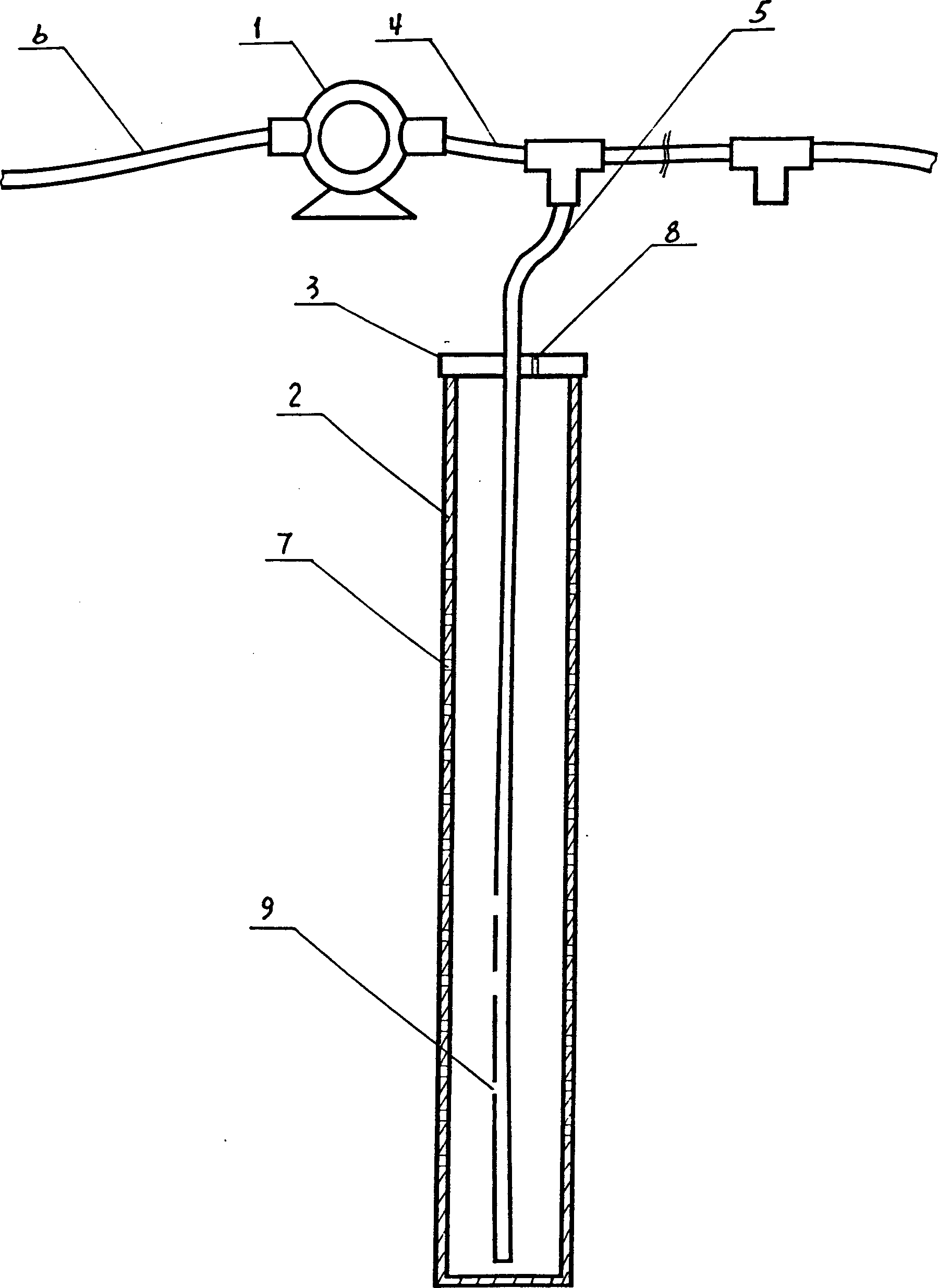 Vacuum foundation-pit deep-well precipitation apparatus