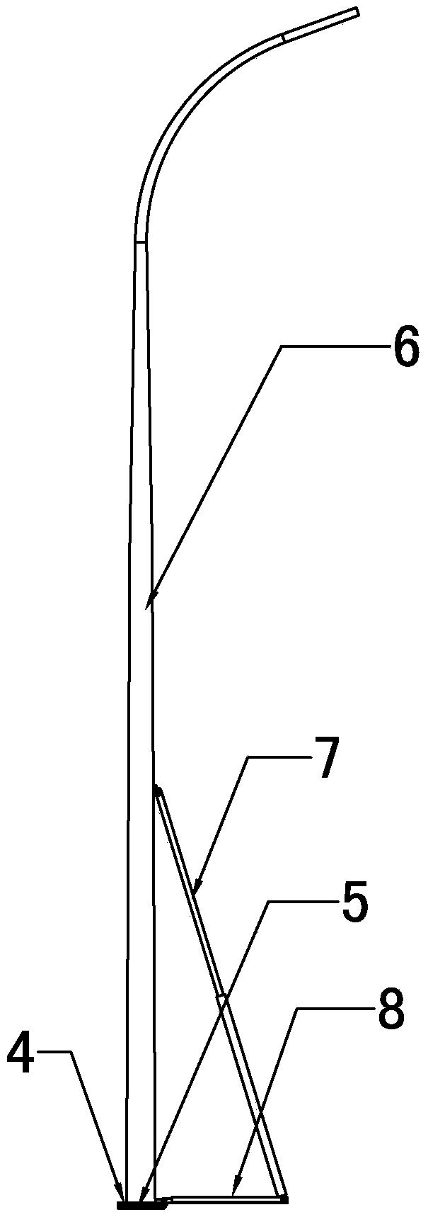 A street lamp loading and unloading device