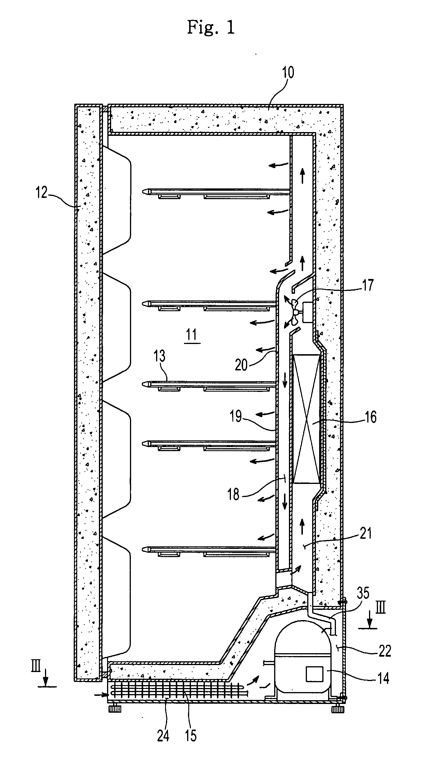 Refrigerator with air guide duct