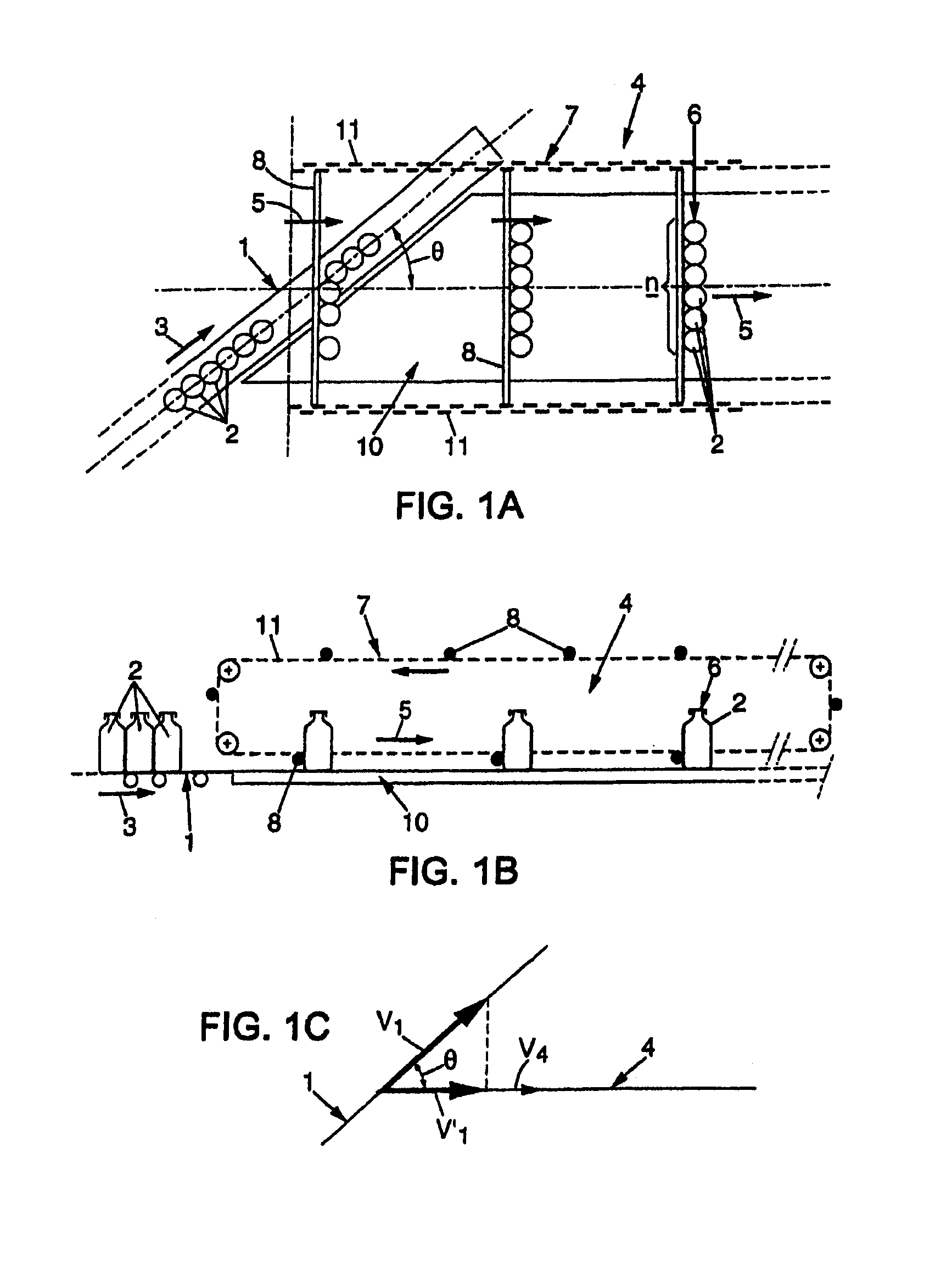 Machine for transferring objects aligned in rows